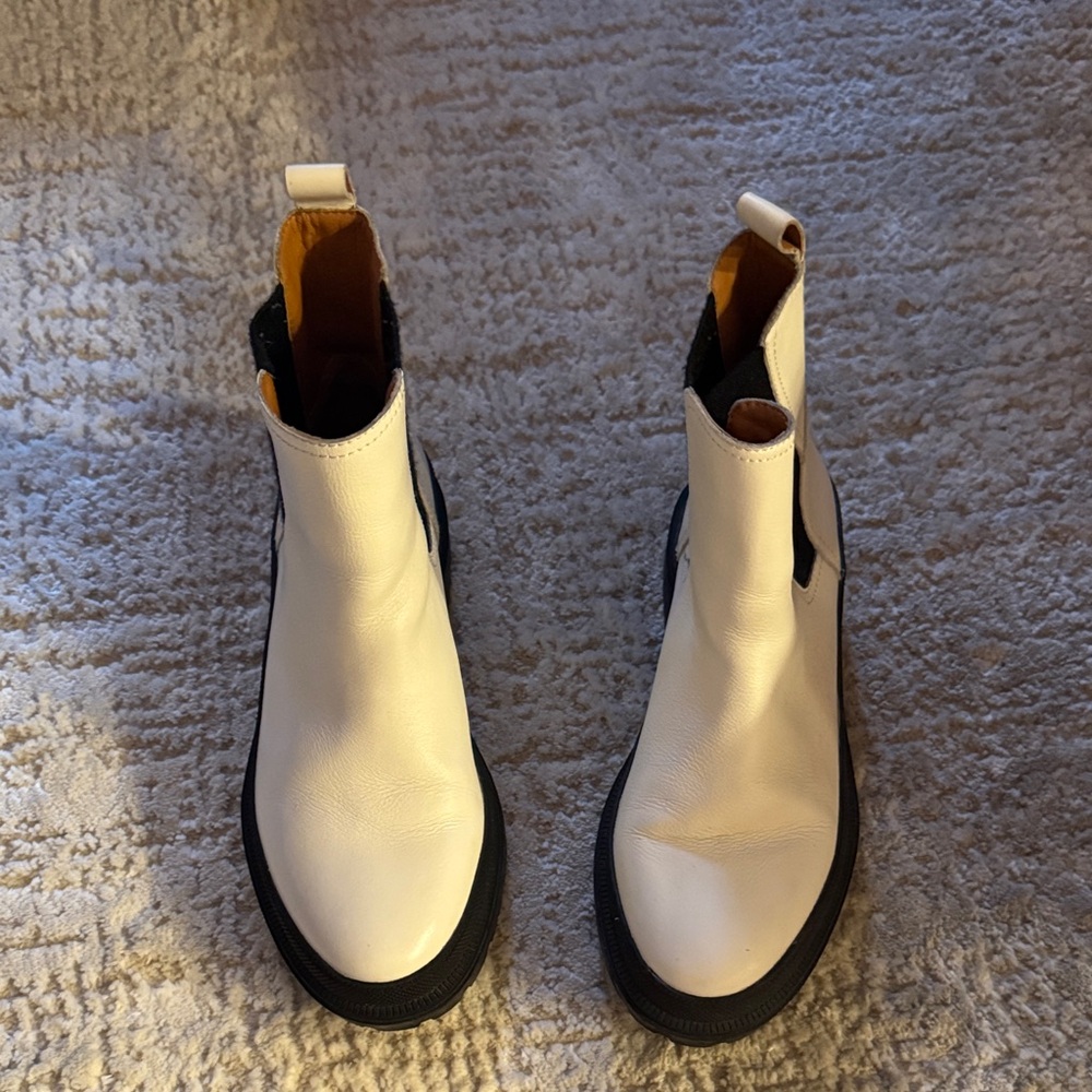 Lucky Brand Cream Ankle Booties